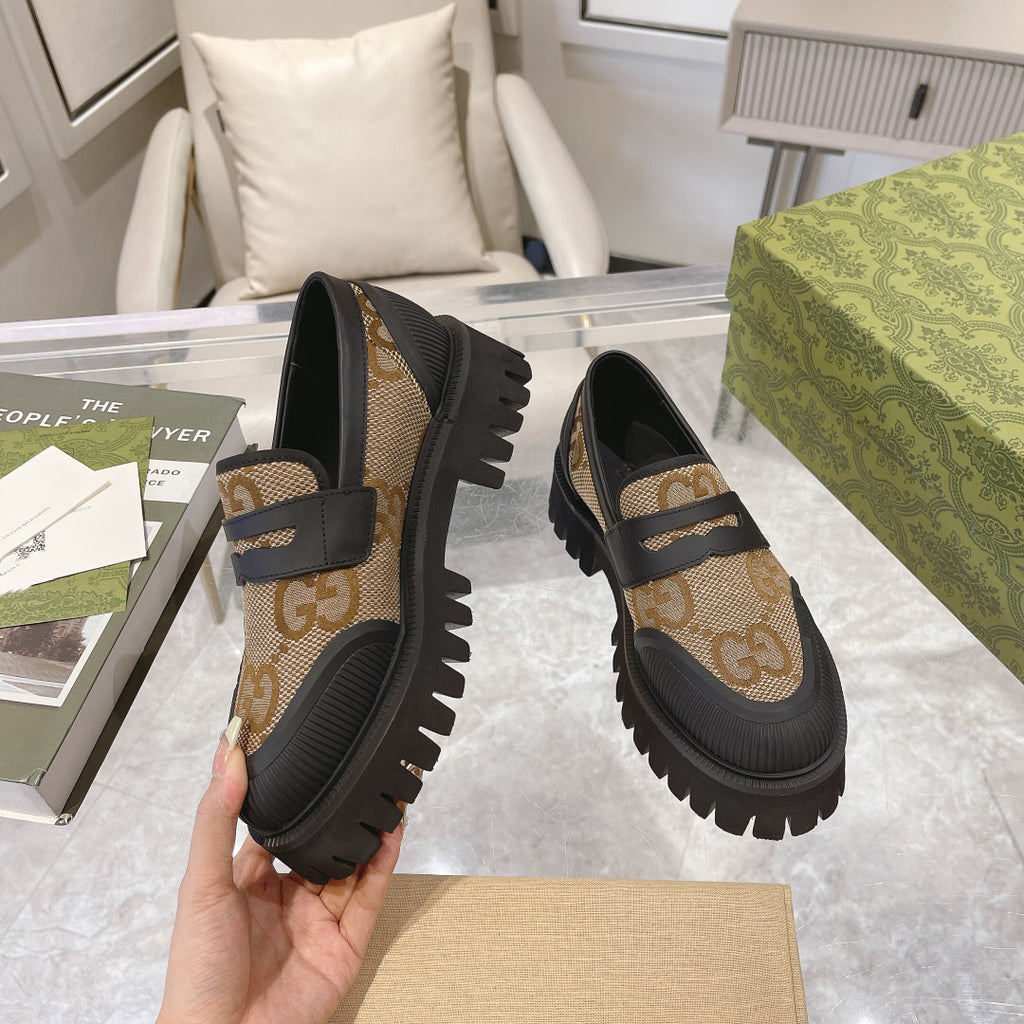 G fashionable rubber sole printed slip-on shoes XC0723110306