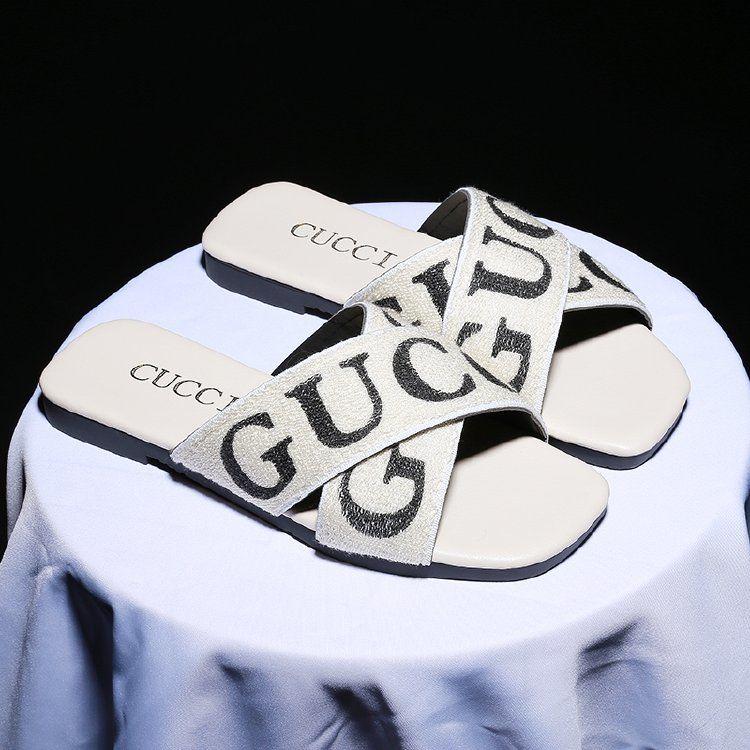 New Cross Elastic Flat Sandals And Slippers 1024040307