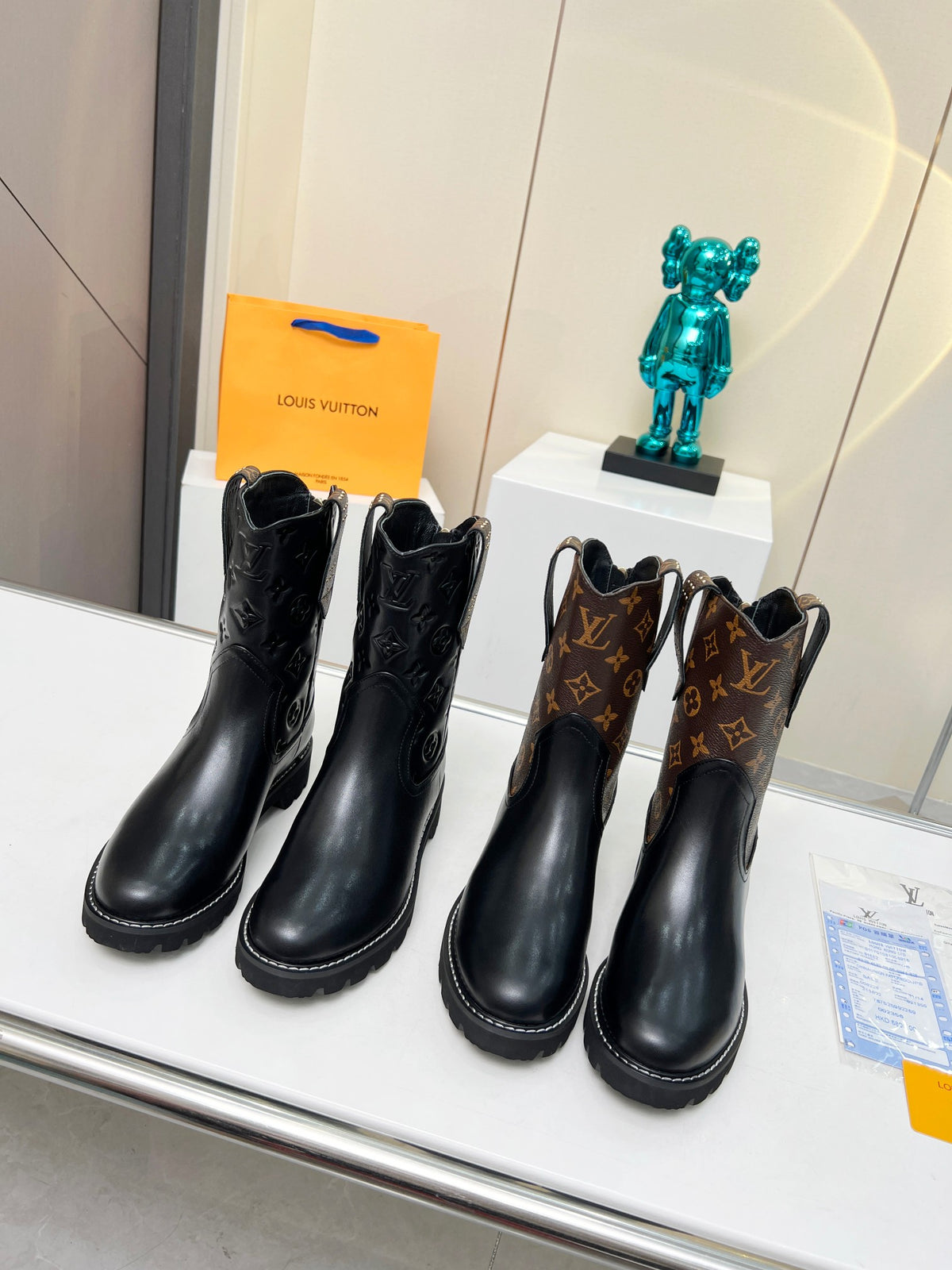 L fashion printed leather martin boots 0724102312