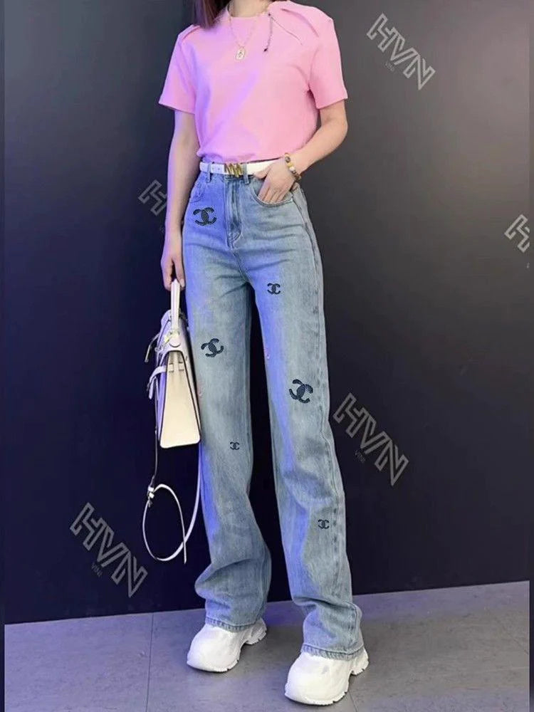 New fashionable denim wide leg pants 1024022609