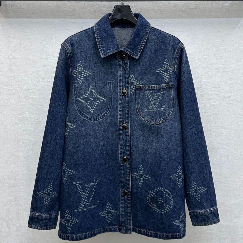 New Fashion Four-Leaf Clover Denim Jacket 1025102310