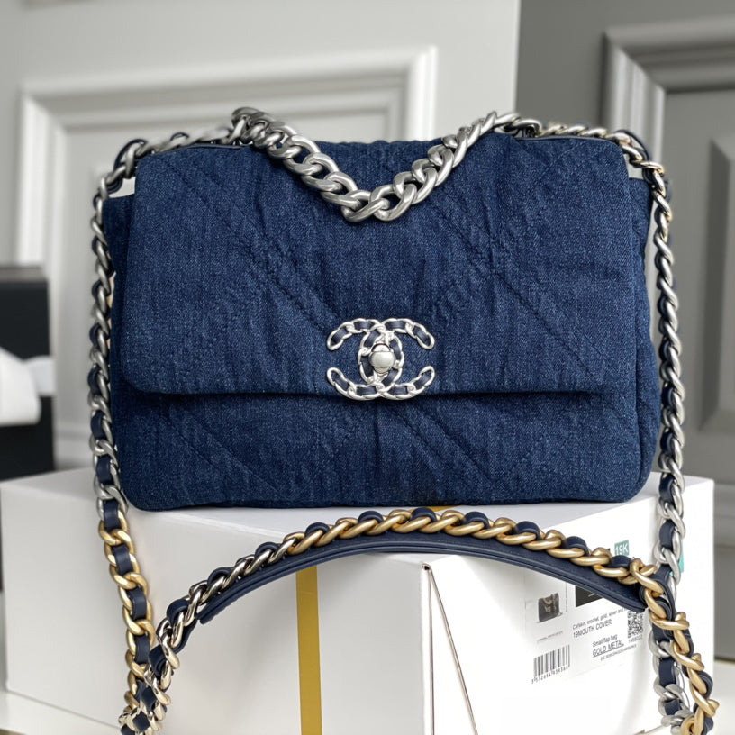 Handbag In Blue Denim