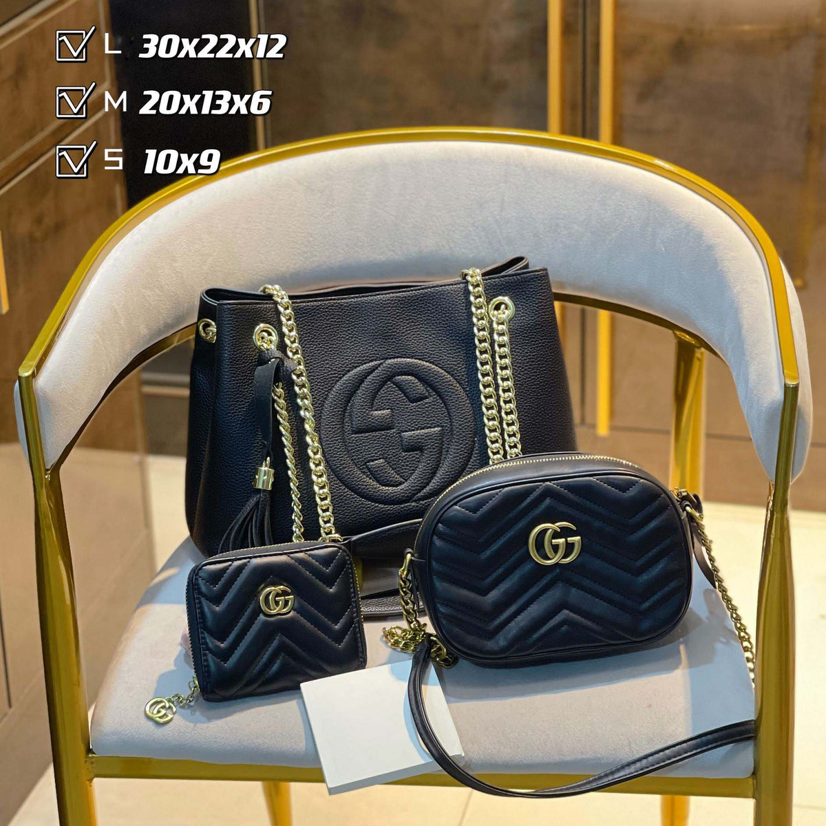 New fashion design style all-match three-piece bag S54