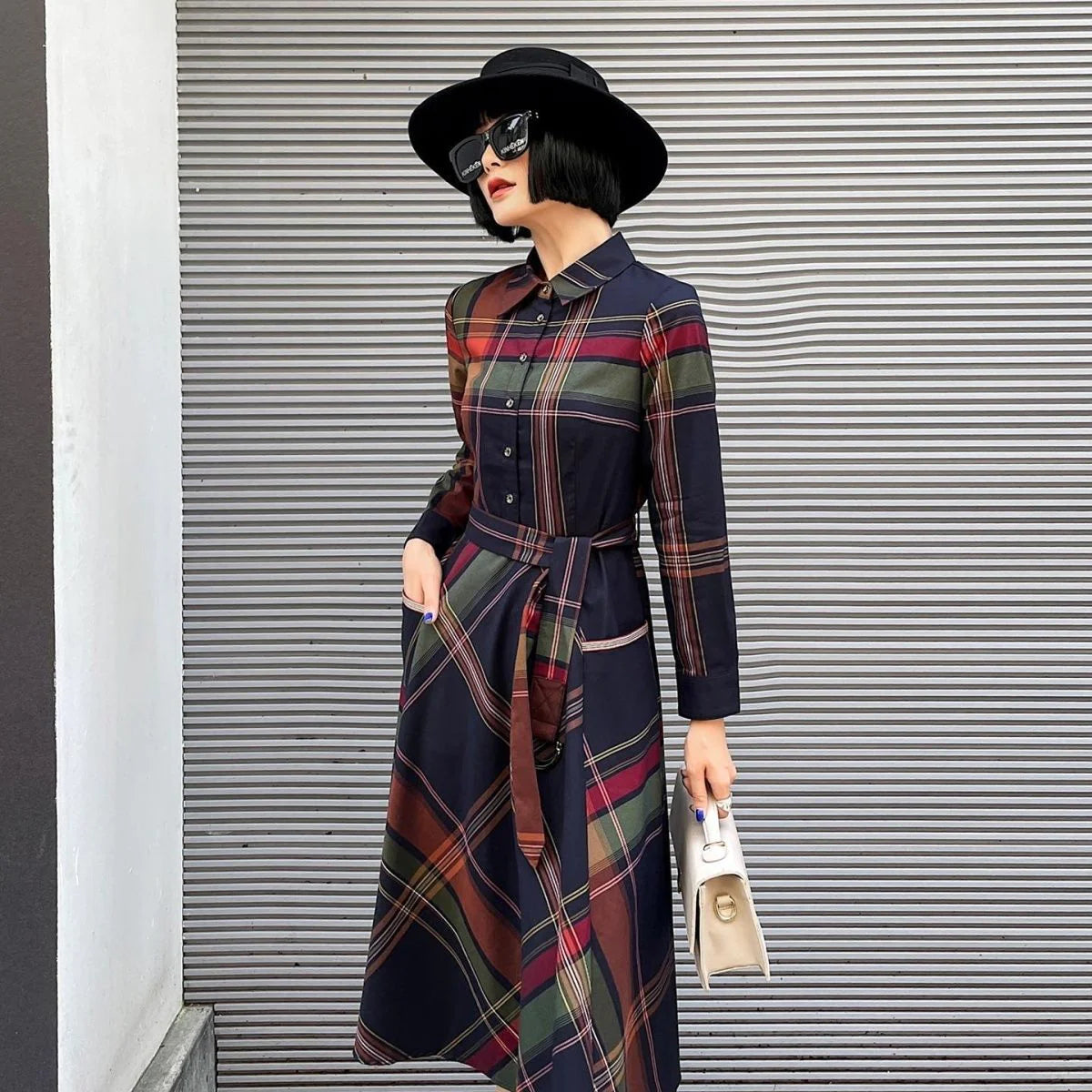New shirt mid length dress 1024022610