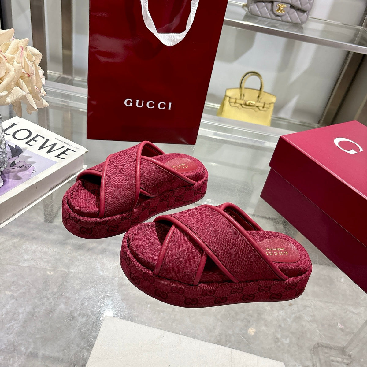 cross-upper thick-soled flip-flops 0725052901