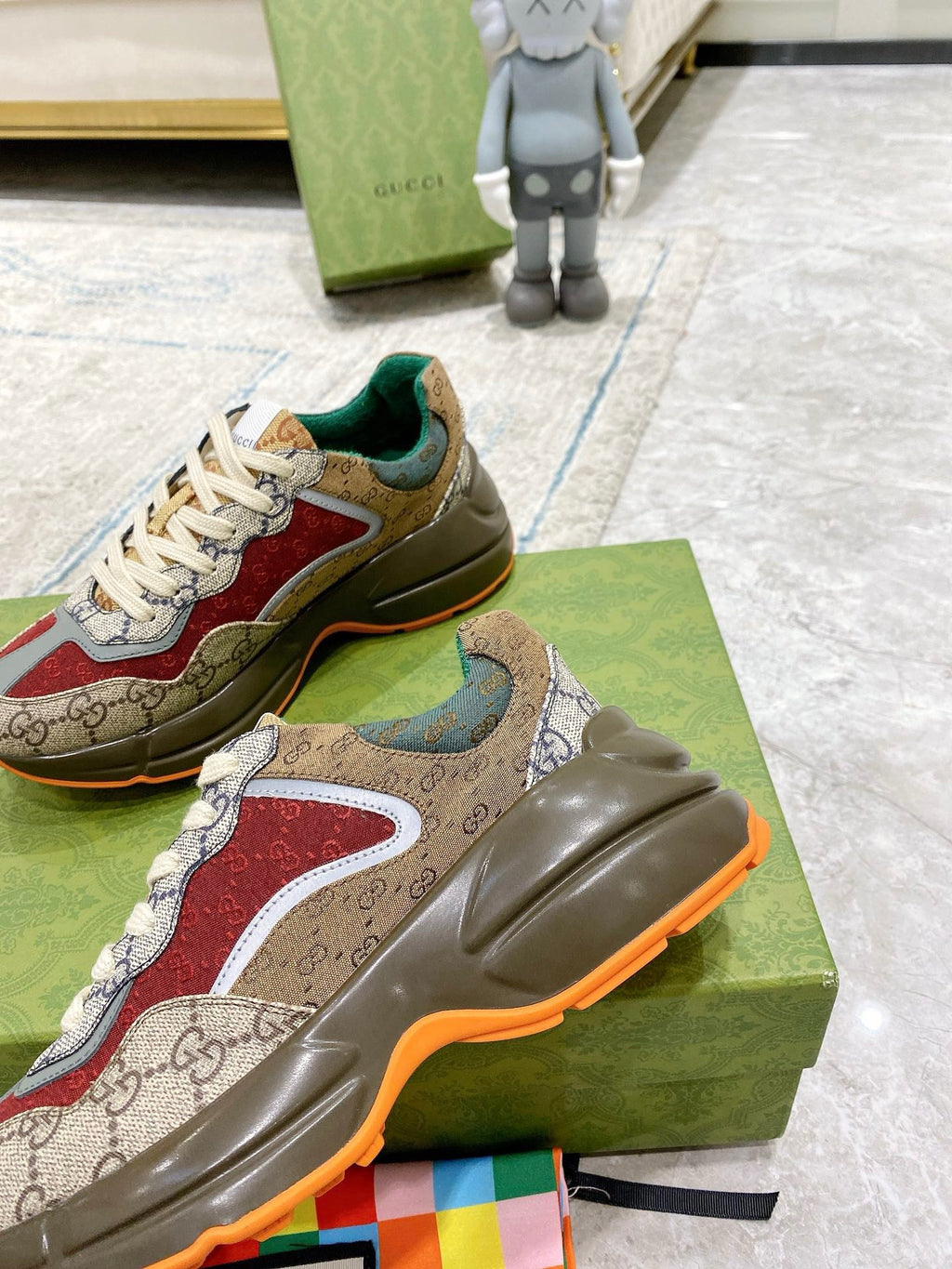 G fashion print retro joing sneakers 0724072601