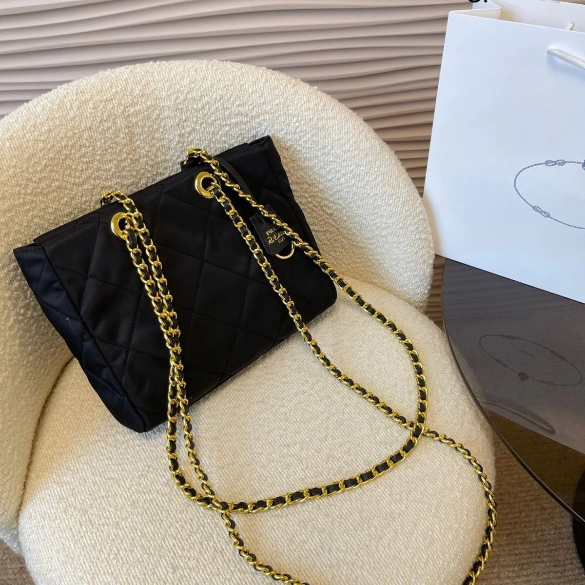 New Style Versatile Fashion Tote Bag Large Capacity Diamond Bag 1024031401