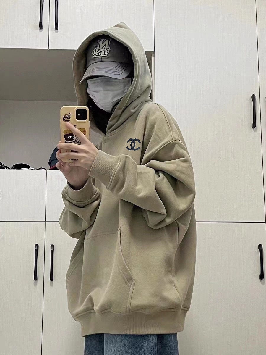 Letter slogan embroidered couple sweatshirt XC0823101706