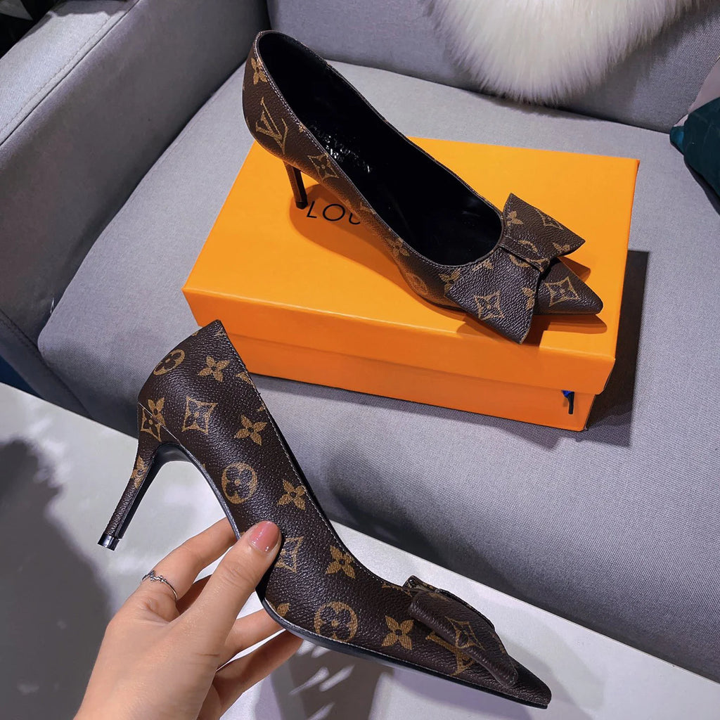 Classic Printed 8cm Bow Classic High Heels 1025031901