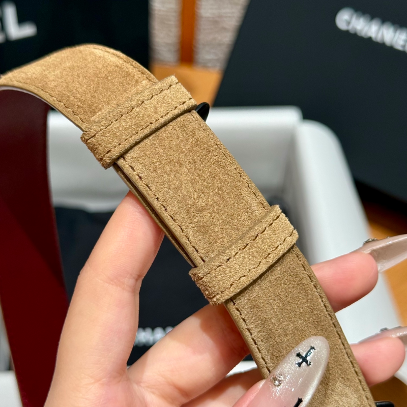 New Fashion Women's CC Adjustable Suede Belt ZJN1326093013