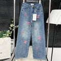 New fashion printed straight jeans 1024022308