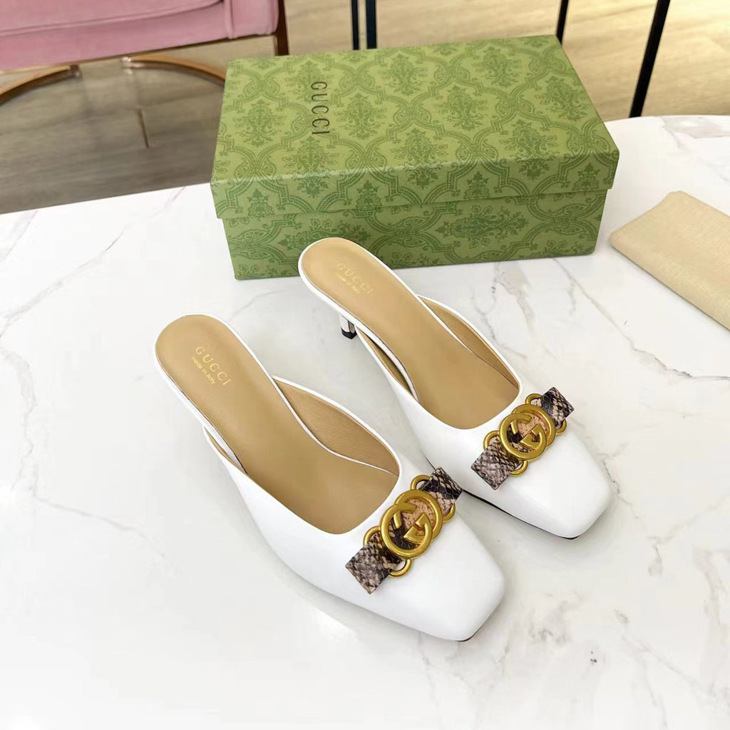 G－flat toe low heel leather shoes XC07062901