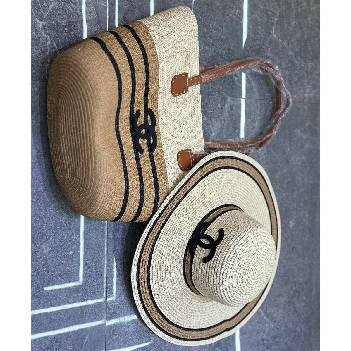 New Fashion Hundred Beach Hat and Bag Set 1025040113