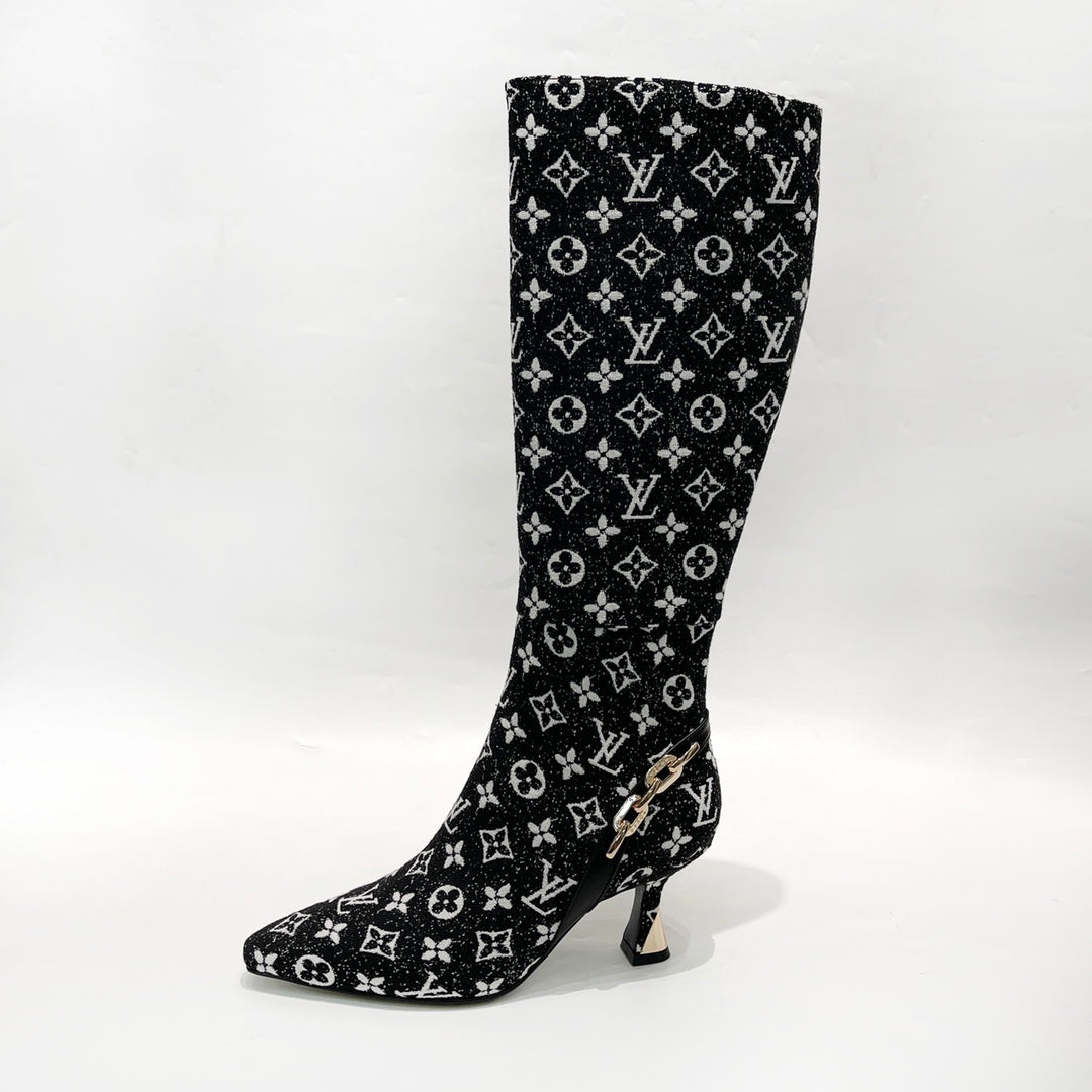 L new fashion printed leather boots 0724102308