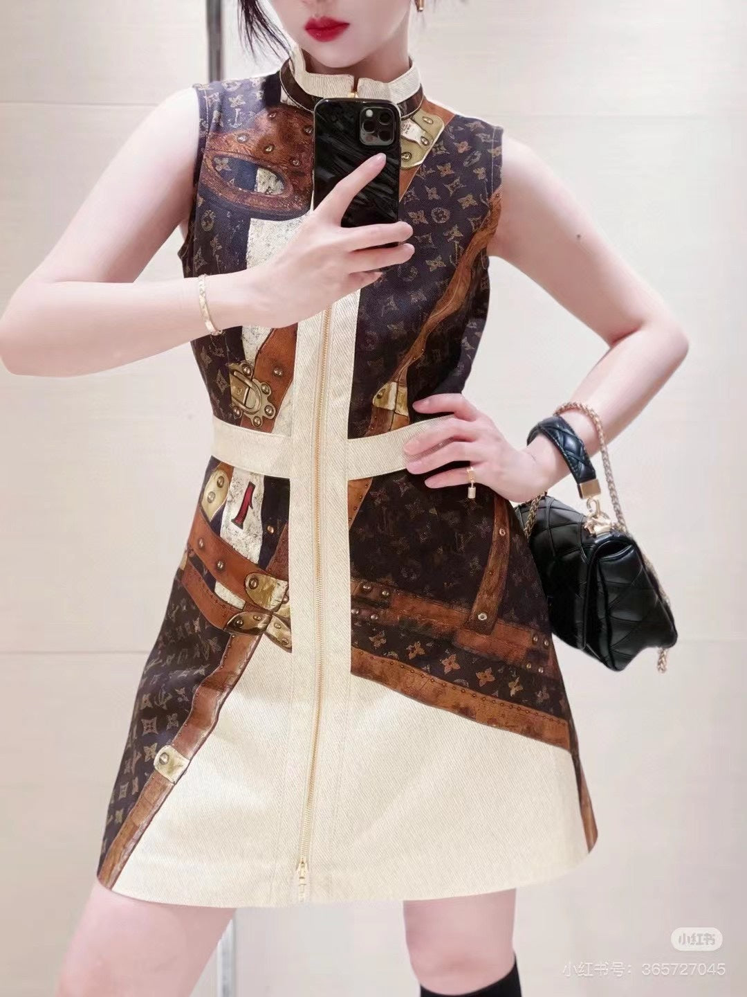 V24ss Fashion Pattern Dress 0724082812