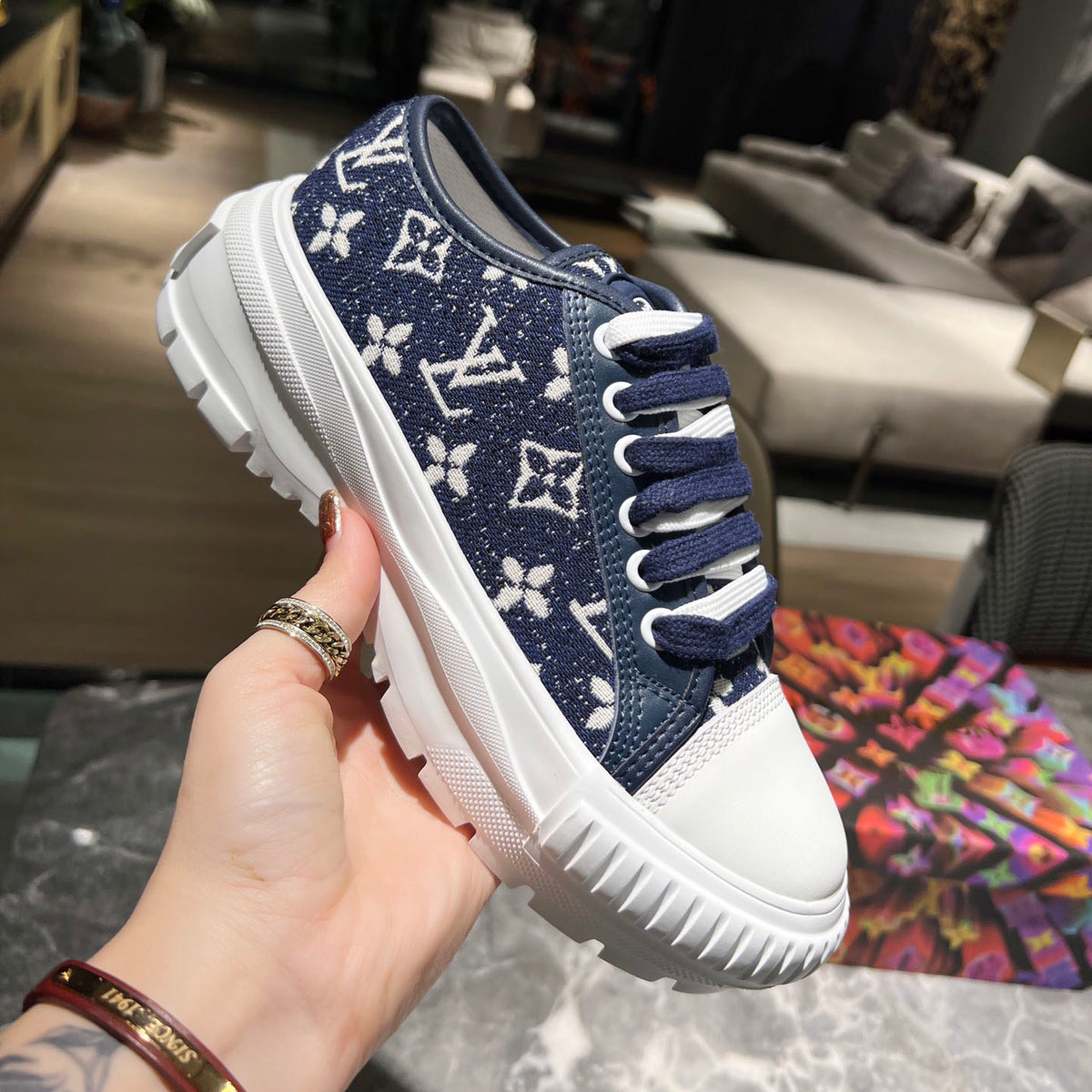 L Monogram Denim Squad Sneaker 1824071803