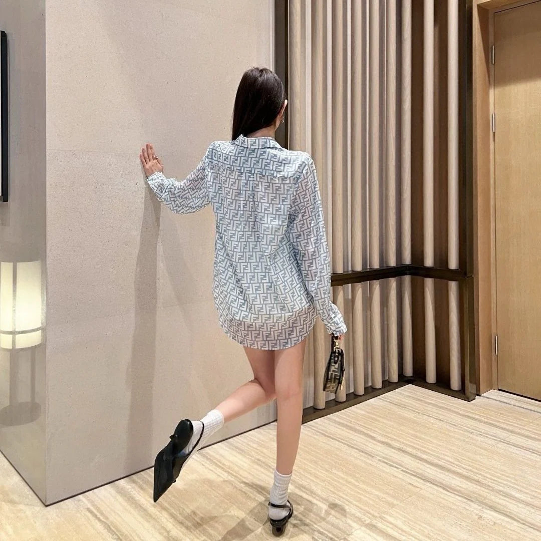 New Printed Sexy Leverage Long Sleeve Anti-Sunscreen Shirt 1024042913