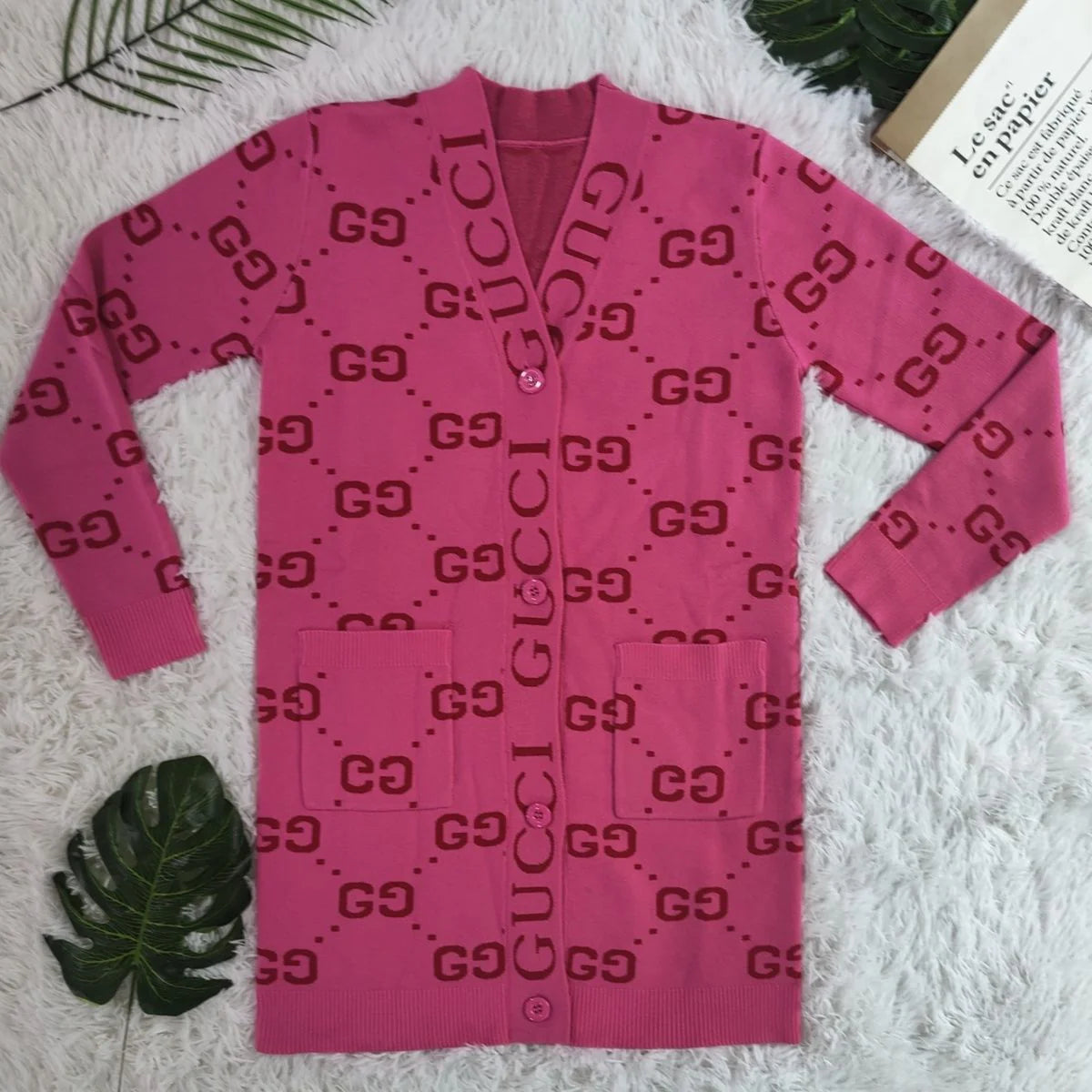 American New Loose Maillard Mid-length Cardigan SweaterPD05202412205