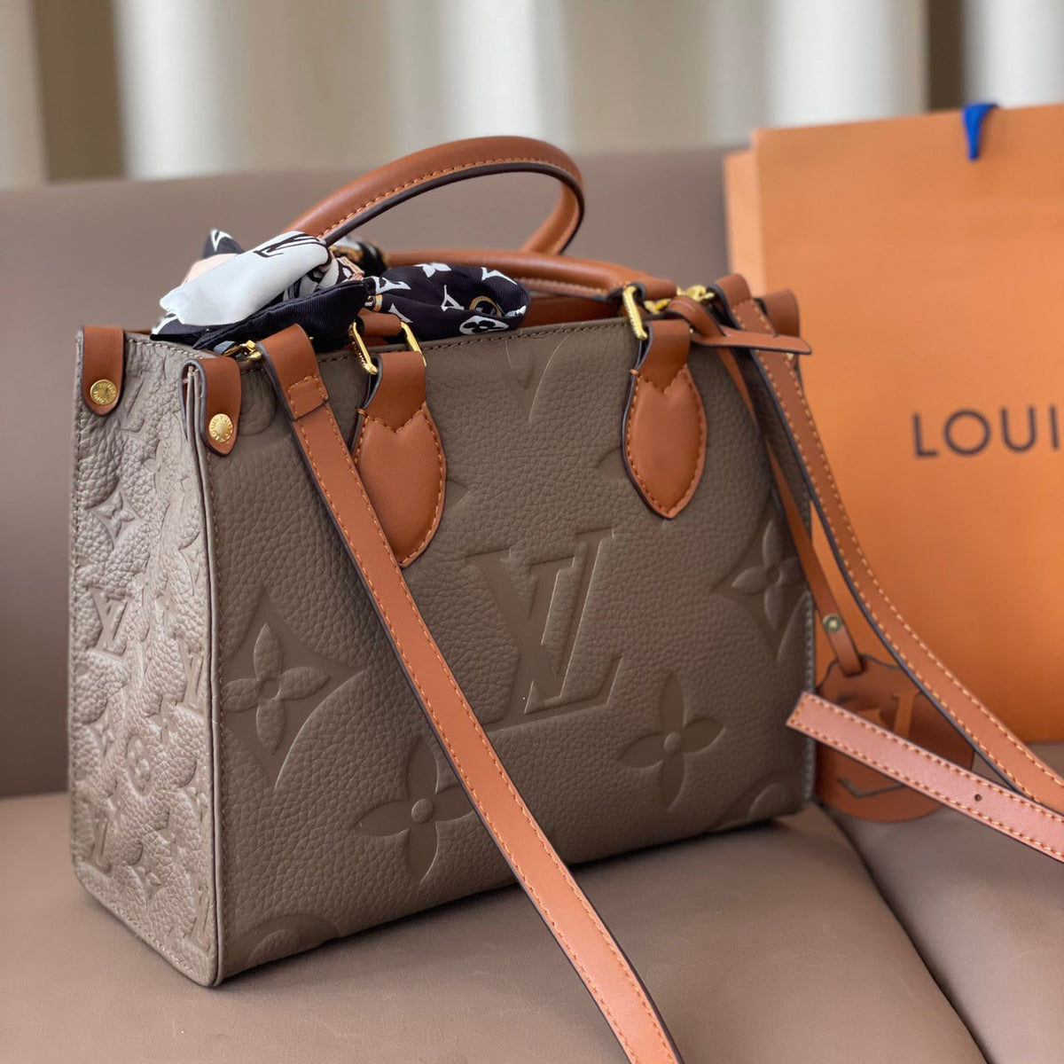 L Fashion Embossed Cowhide Bag XC24092411