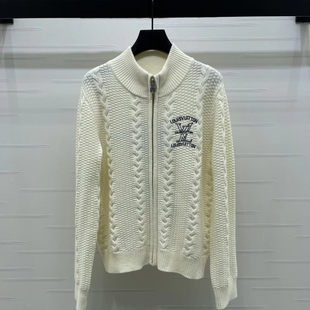 Stand-up collar zip-up cardigan 1426010512