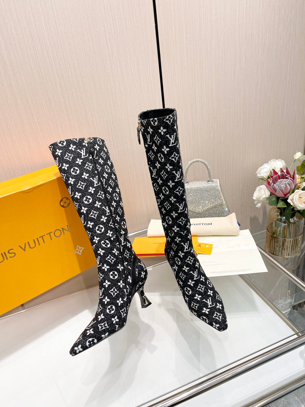 L new fashion printed leather boots 0724102308