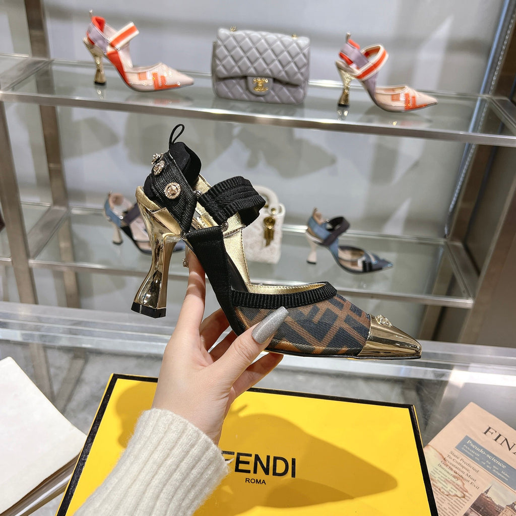 fashion printed pointed high heels 0725031801