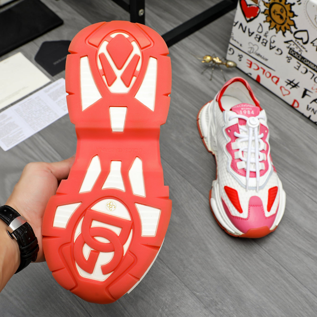 DG couple mesh rubber-soled sneakers 0724111902