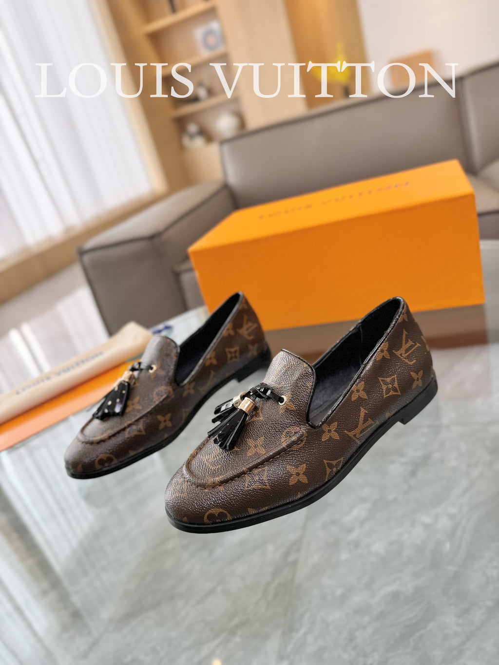 Unisex tassel printed loafers for men and women 0724052101