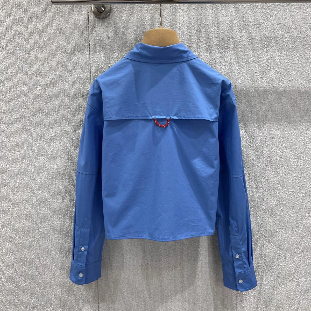 Early Spring New Arrival Klein Blue Poplin Shirt 1426021103