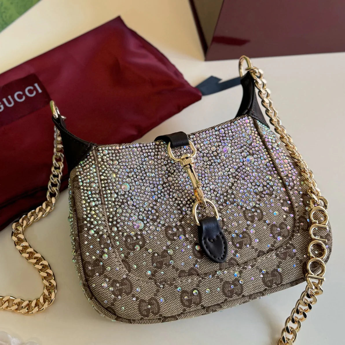New Rhinestone Jaie Chain Crossbody Bag 1025062714