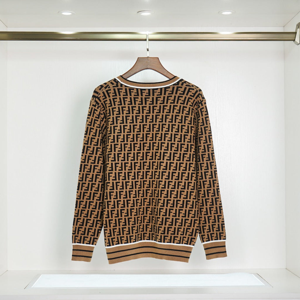 F Print Fashion Cardigan Sweater XC0823040761