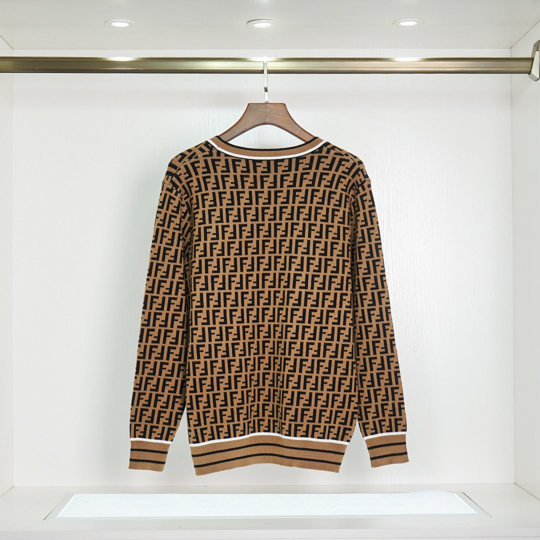 F Print Fashion Cardigan Sweater XC0823040761