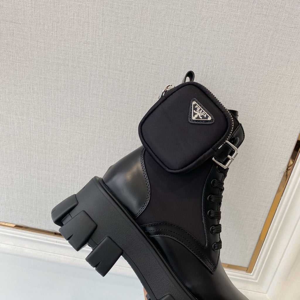 P Fashion Nylon Patchwork Pocket Boots 0724111204