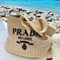 P Raffia Bag Handbag Beach Bag for Summer 0725031311