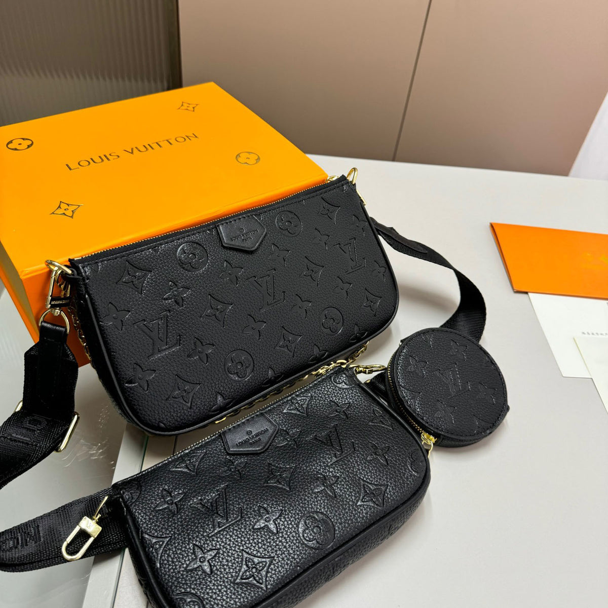 L Fashion Embossed Stack Bag XC24092414