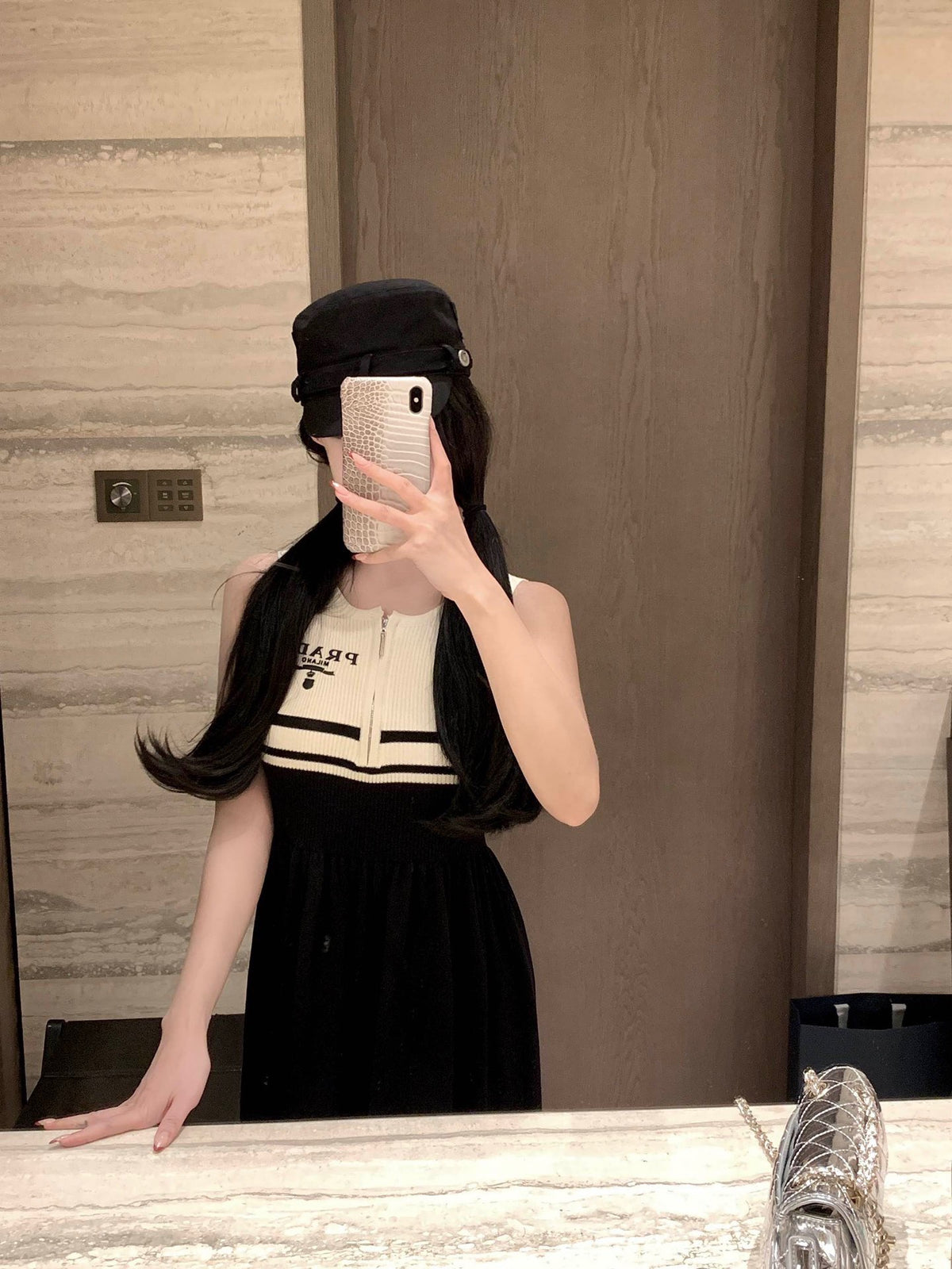 P 24ss new style striped long skirt 0724071812