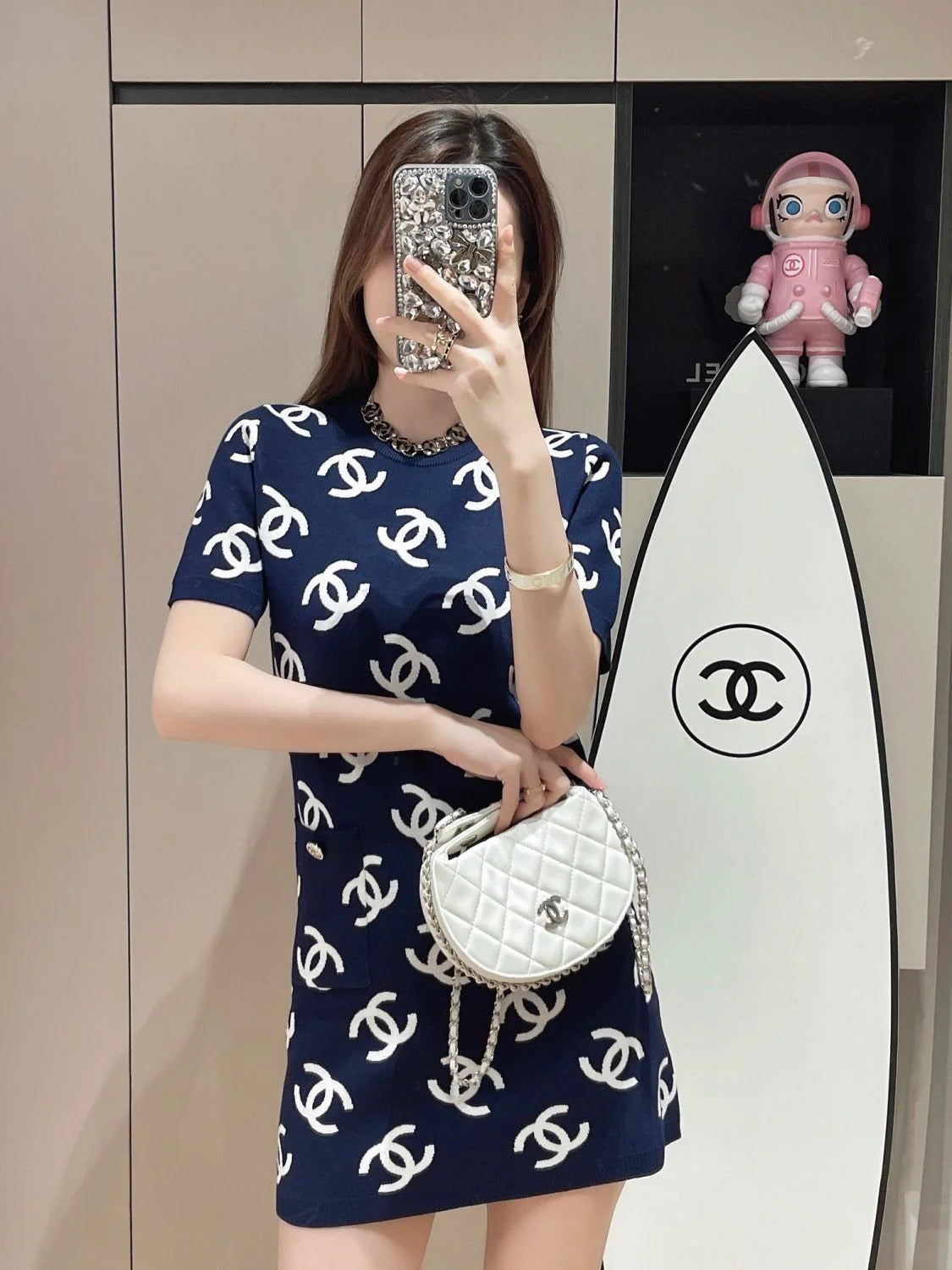 Fashion New Slim-fit Slim-fit Knitted Short-sleeved Dress 1024041621