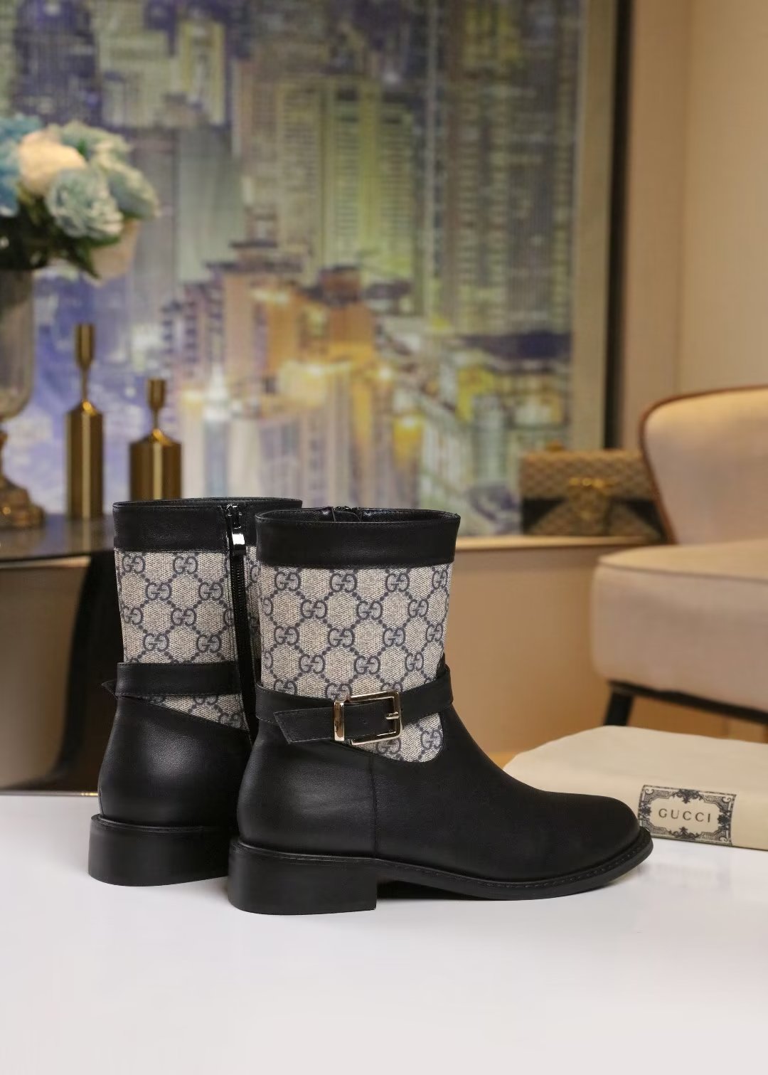 Trendy new double G metal buckle boots XC0823101003