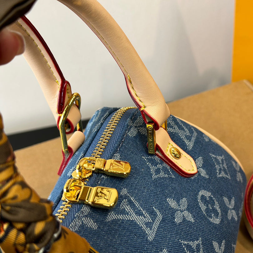 Vintage denim handbag 1824041108