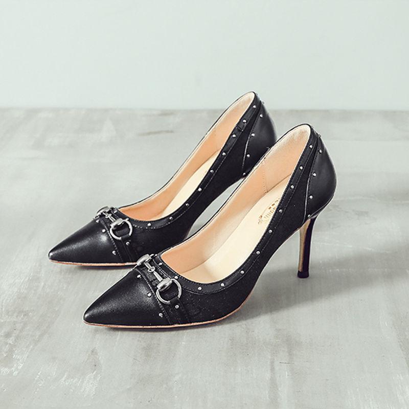 Horsebit Studded High Heels 0823112306