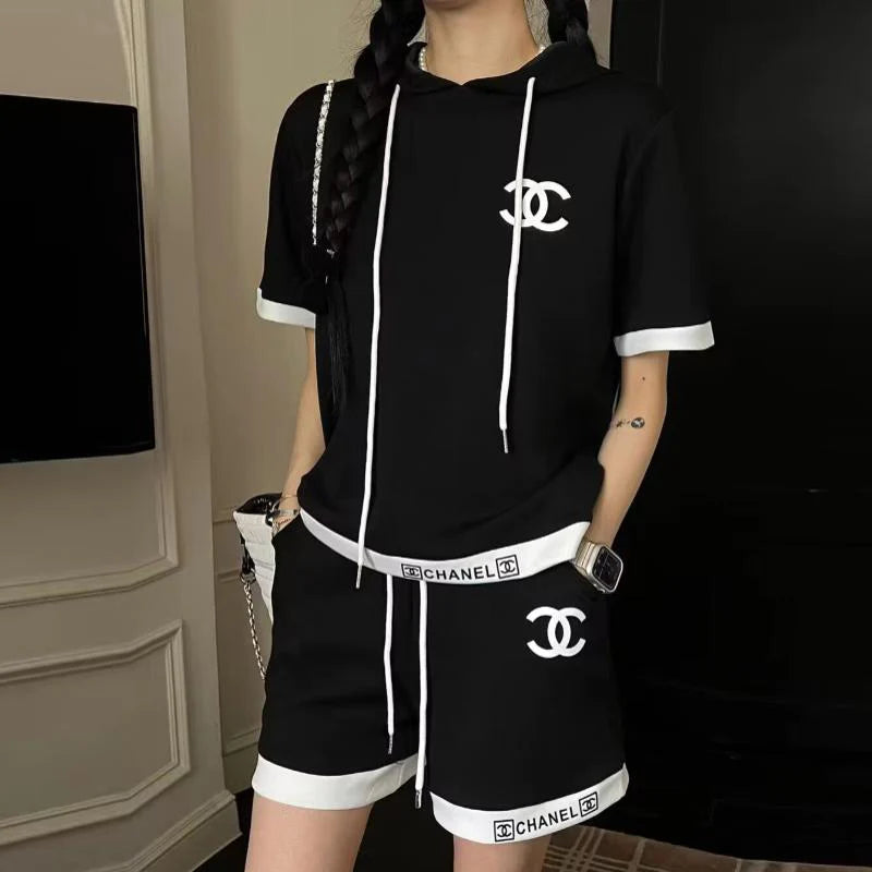New Sweater Shorts Embroidery Sports Leisure Suit 1024031203