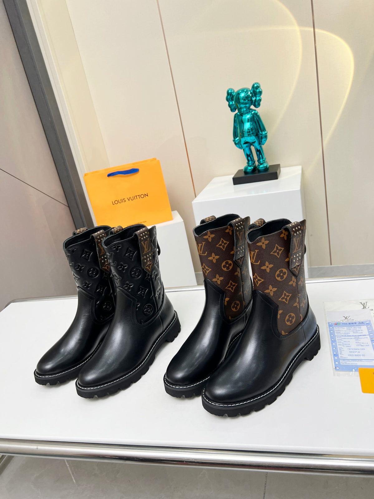 L fashion printed leather martin boots 0724102312