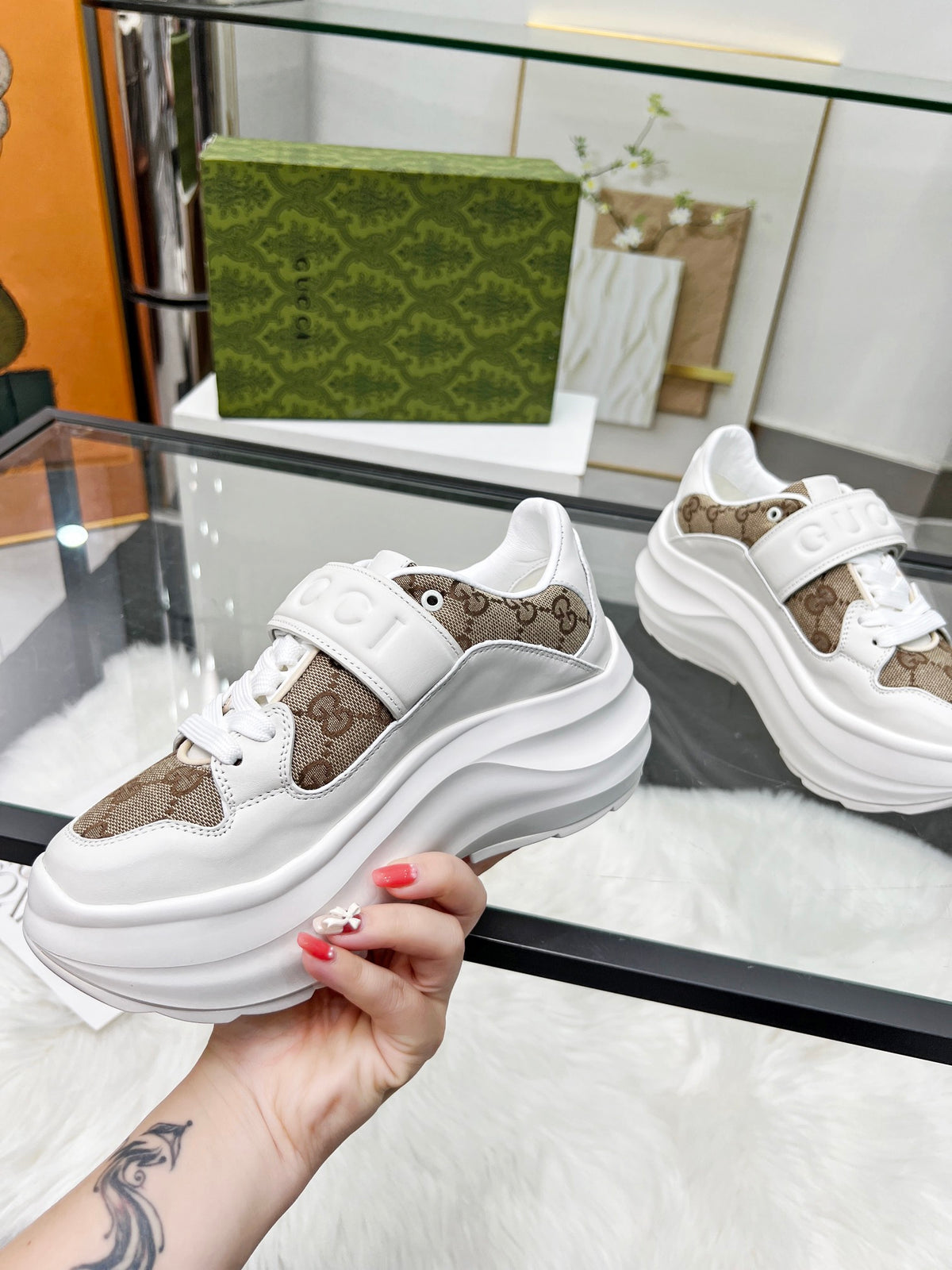 G fashion new thick-soled printed sports shoes 0724083001