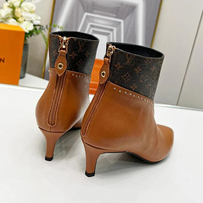 L Signature Ankle Boot Brown Heel 5.5 cm 1025012208