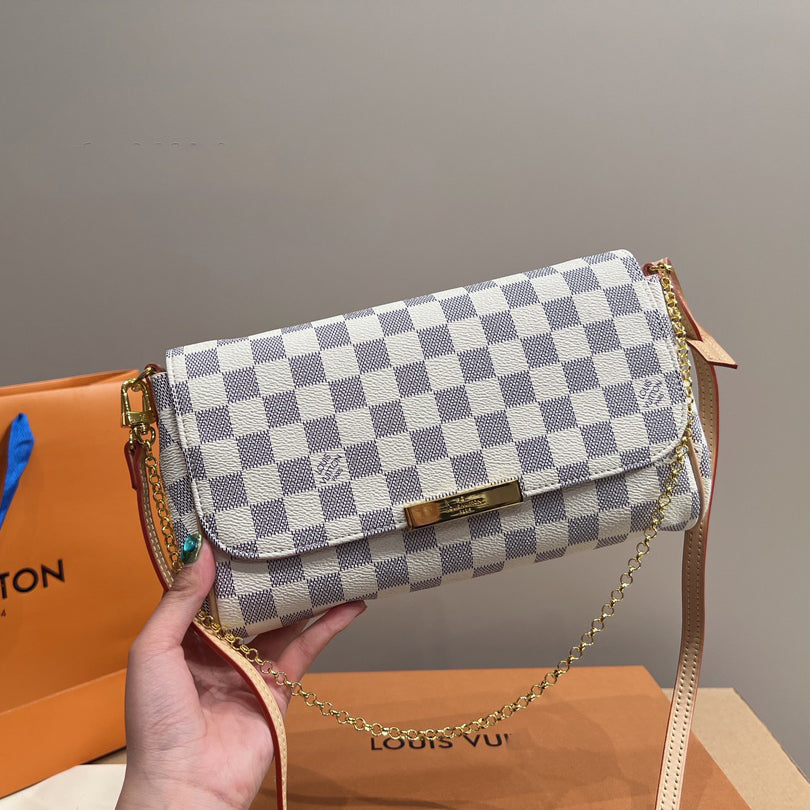 Ladies Check Messenger Bag