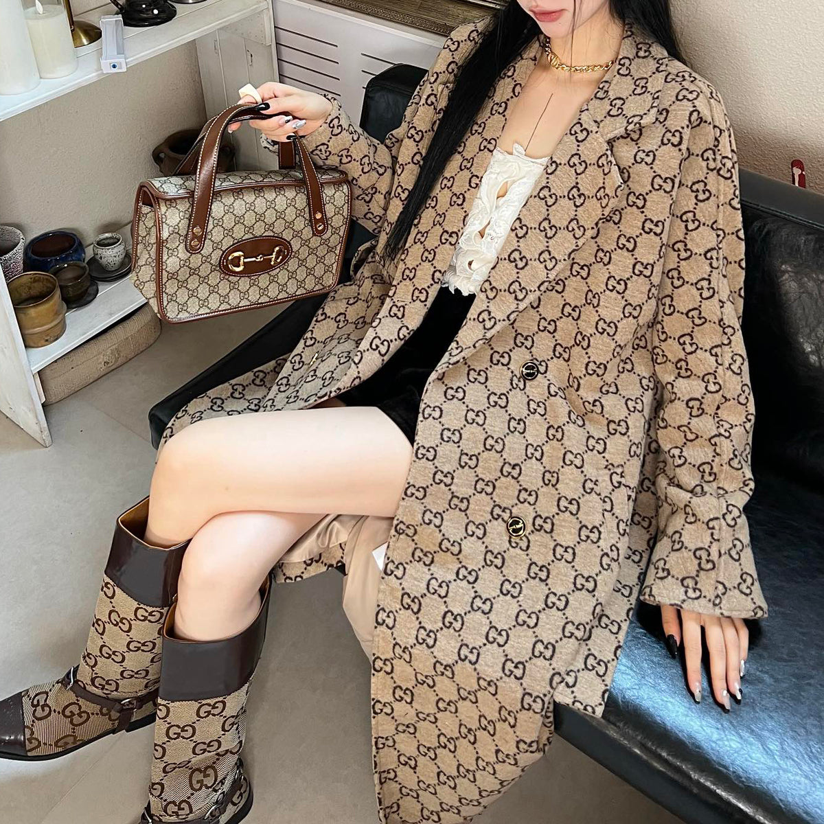 G fashion printed coat XC0723112210