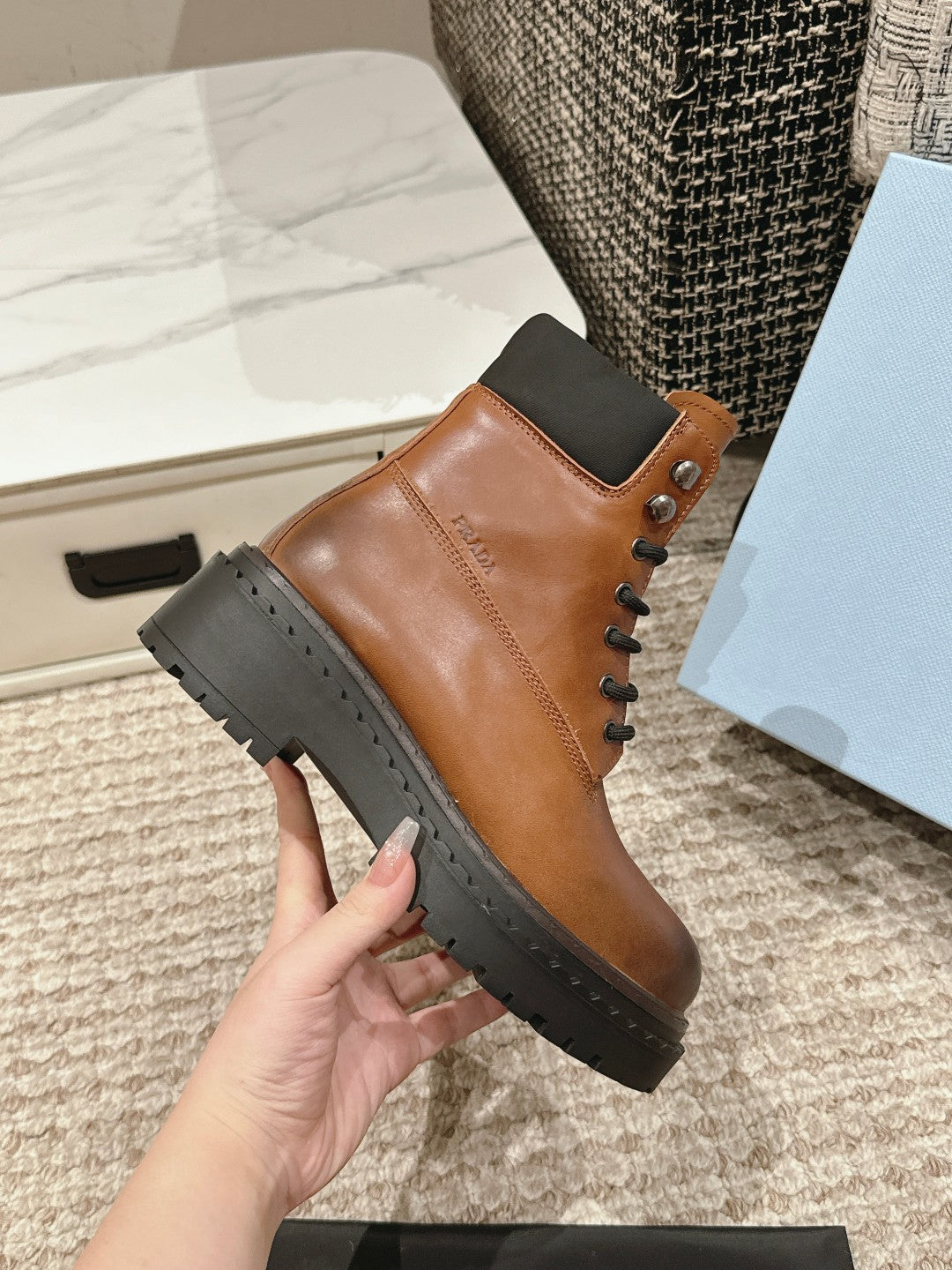 P retro color polished martin boots 0724111206