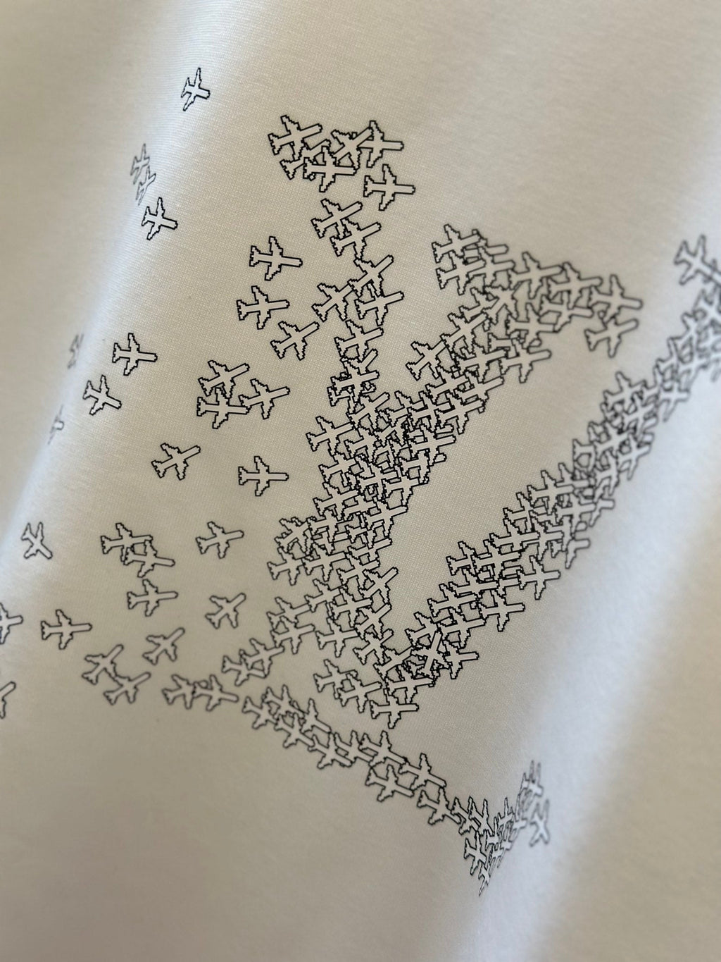 Small airplane print round neck sweatshirt XC0823092804