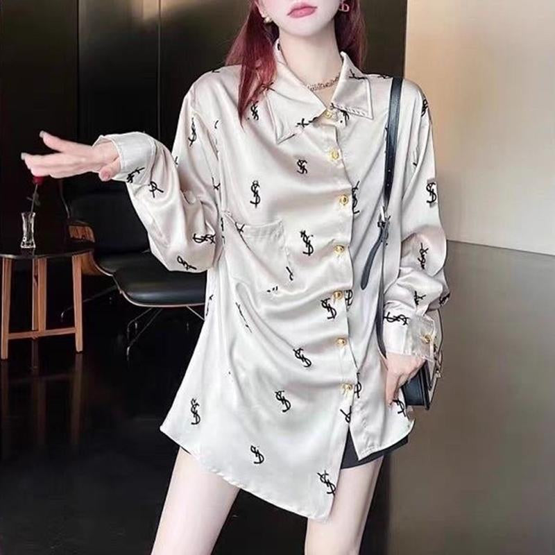 New fashion early autumn printed shirt 1023121107