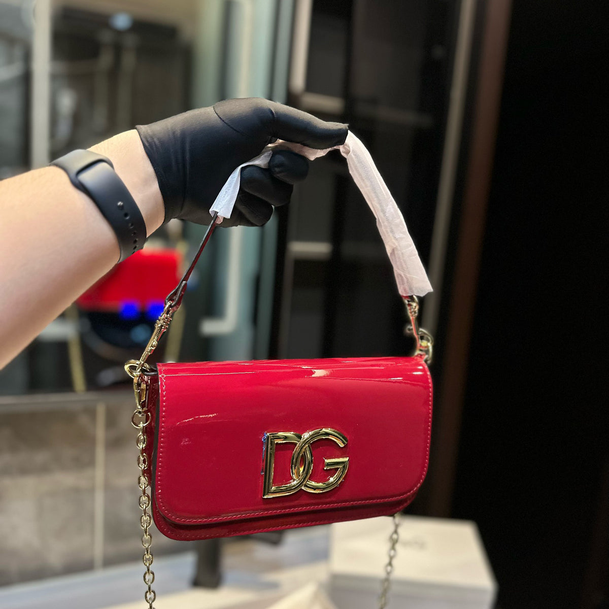 DG patent leather chain bag 0724050909